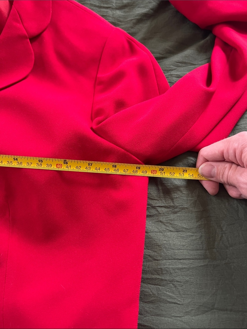 Vintage Talbots Red Scallop Collar Cropped Blazer - Picture 8 of 9